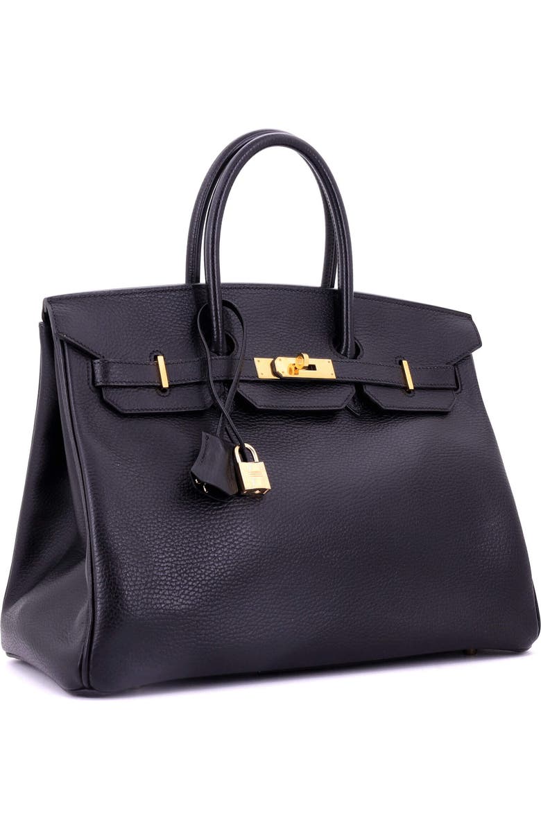 Pre-Owned Hermes Birkin Handbag Black Ardennes with Gold Hardware 35, Alternate, color, Noir