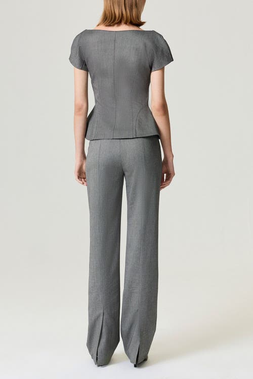 Nocturne Double-breasted V-neck Tailored Vest In Gray
