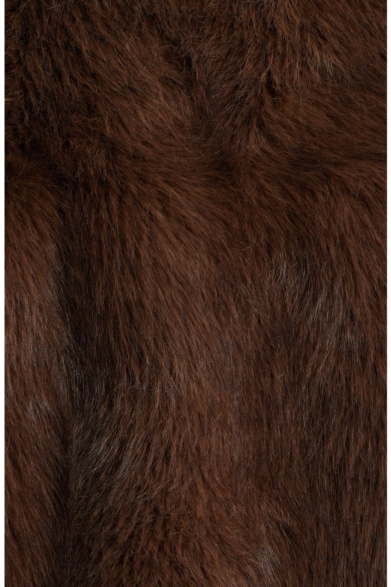 Ellery Faux Fur Coat, Alternate, color, DARK BROWN