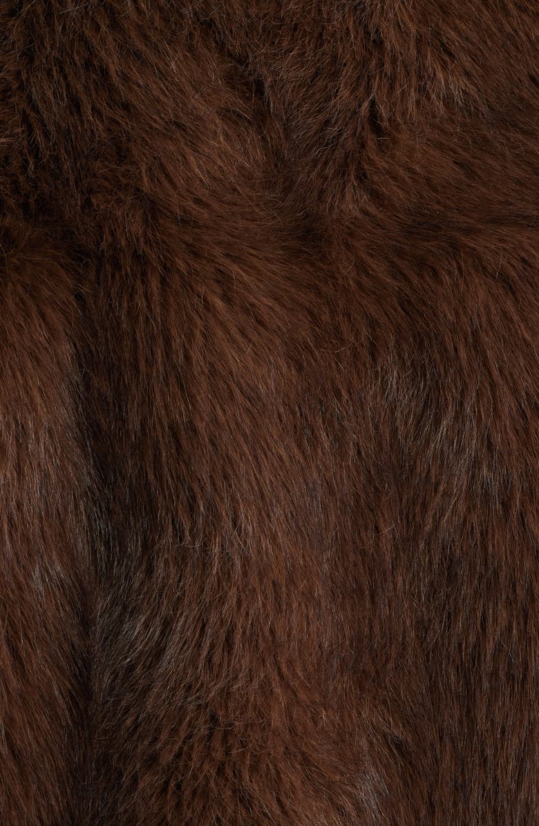 Bernardo Ellery Faux Fur Coat, Alternate, color, Dark Brown