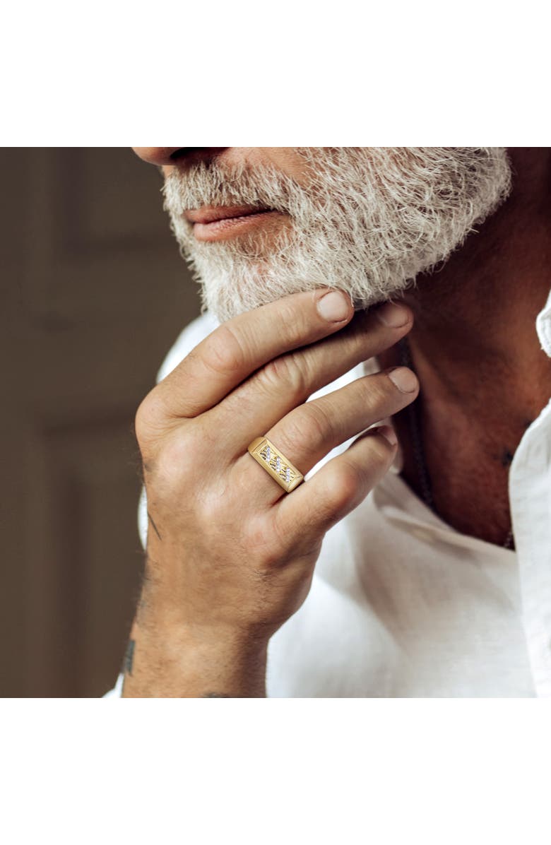 Julianna B. Diamond Triple Crossover Design Ring 14k Gold, Alternate, color, Yellow Gold