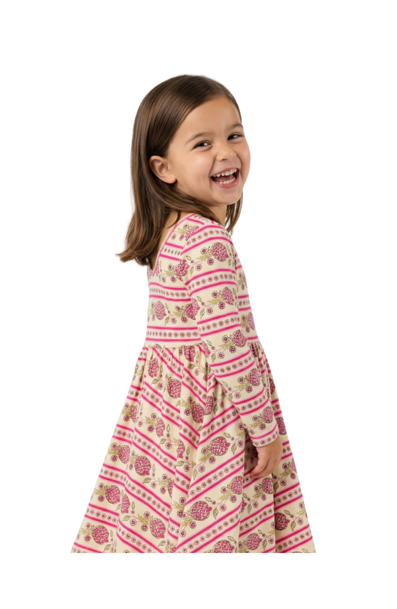Motette Long Sleeve Twirl Dress, Alternate, color, Pomegranate Soiree