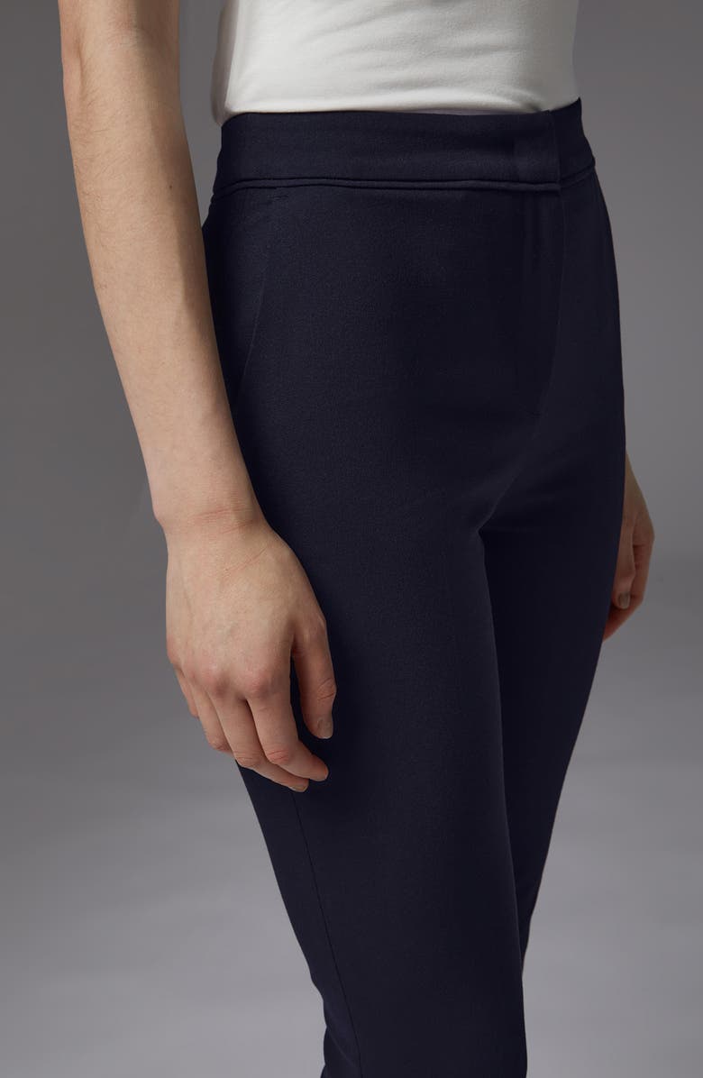 LK Bennett Wiley Crepe Slim Fit Pants, Alternate, color, Blue Navy