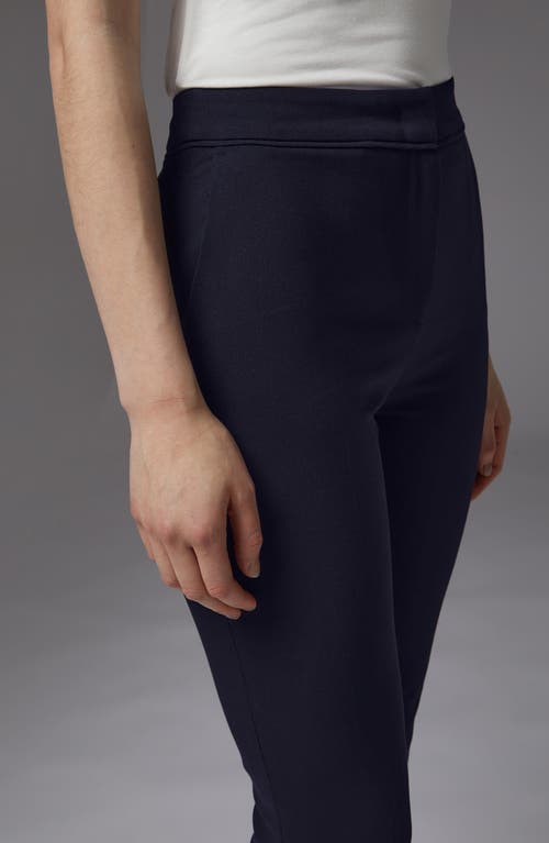 Lk Bennett Wiley Crepe Slim Fit Pants In Blue Navy
