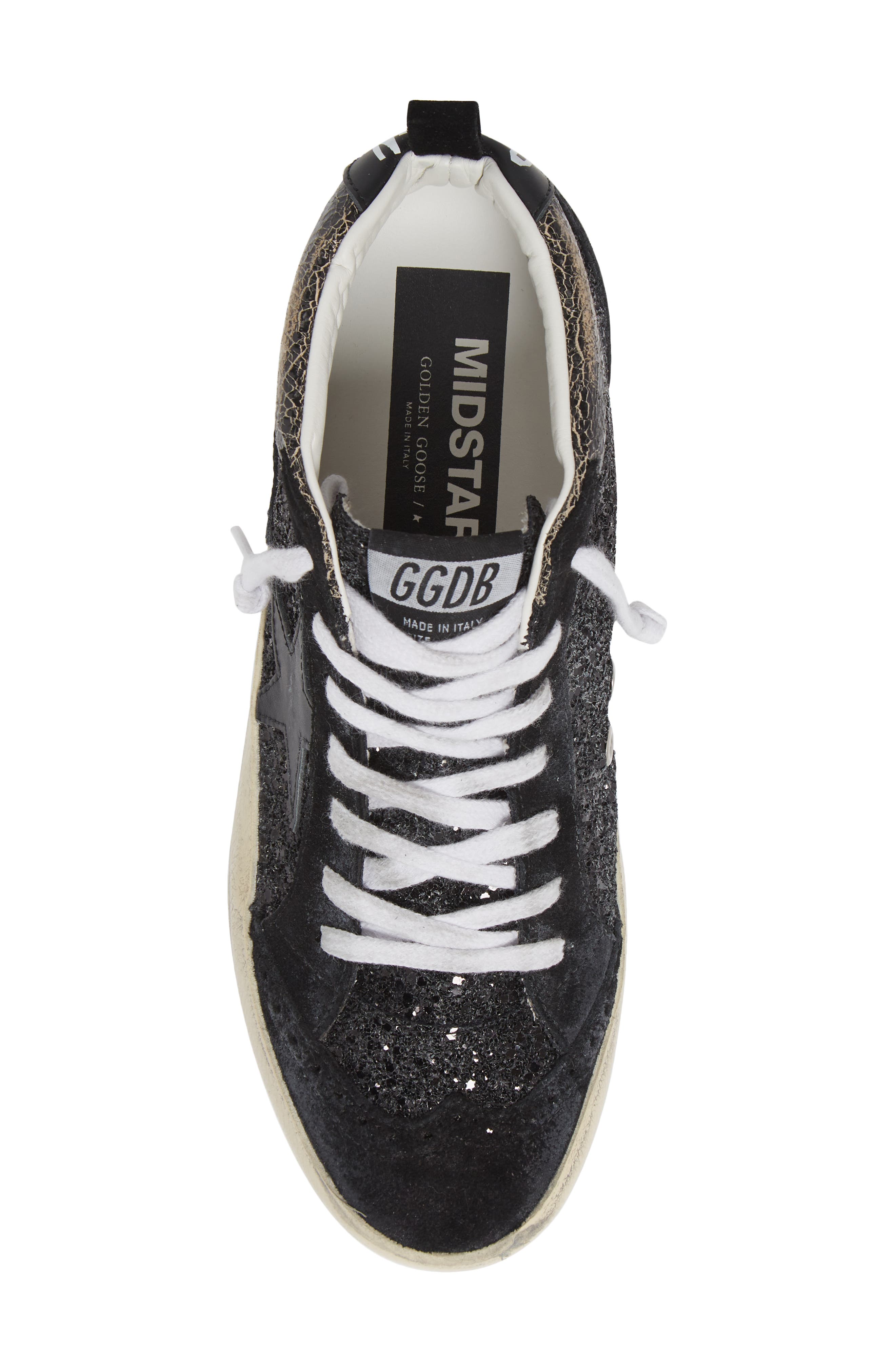 Golden Goose Mid Star Glitter Sneaker, Alternate, color, 