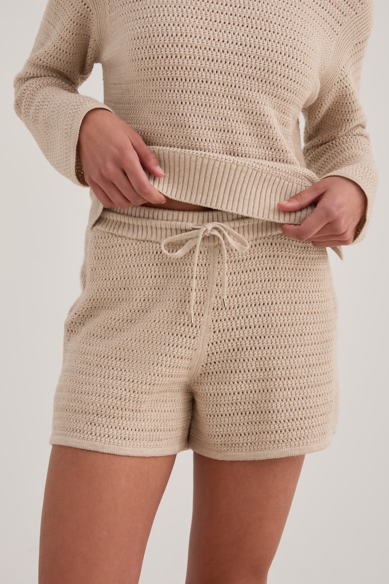 The Open Knit Short, Main, color, SAND