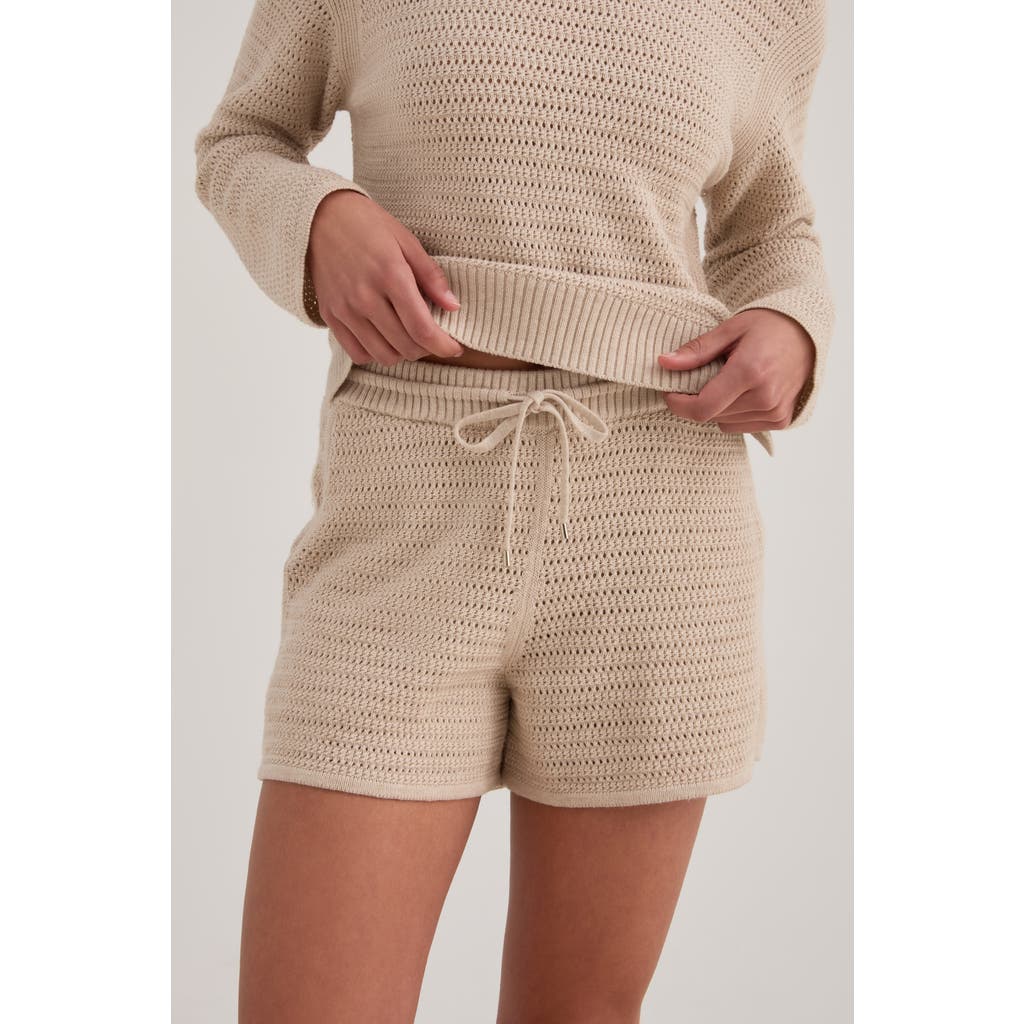 KADA The Open Knit Short in Sand at Nordstrom, Size Small
