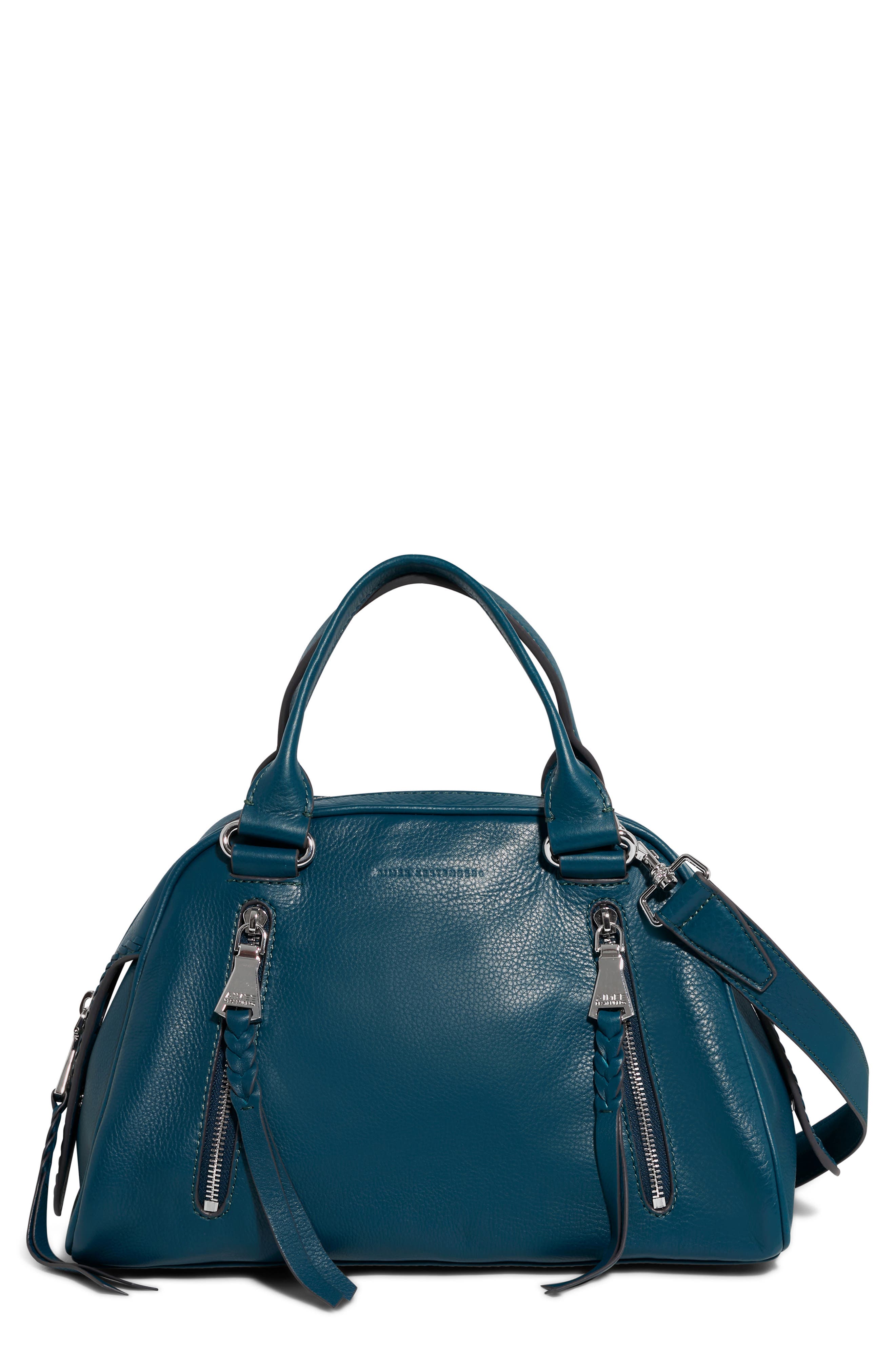 The Day Dream Leather Satchel, Main, color, TEAL
