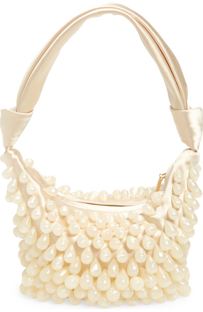 Cult Gaia Gia Bead & Satin Shoulder Bag, Alternate, color,