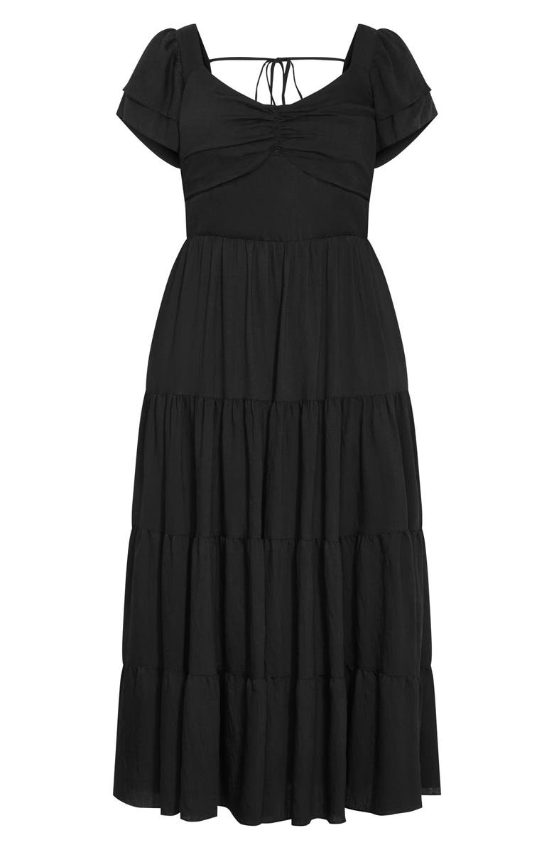 City Chic Leo Crinkle Midi Dress, Alternate, color,
