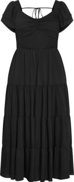 City Chic Leo Crinkle Midi Dress