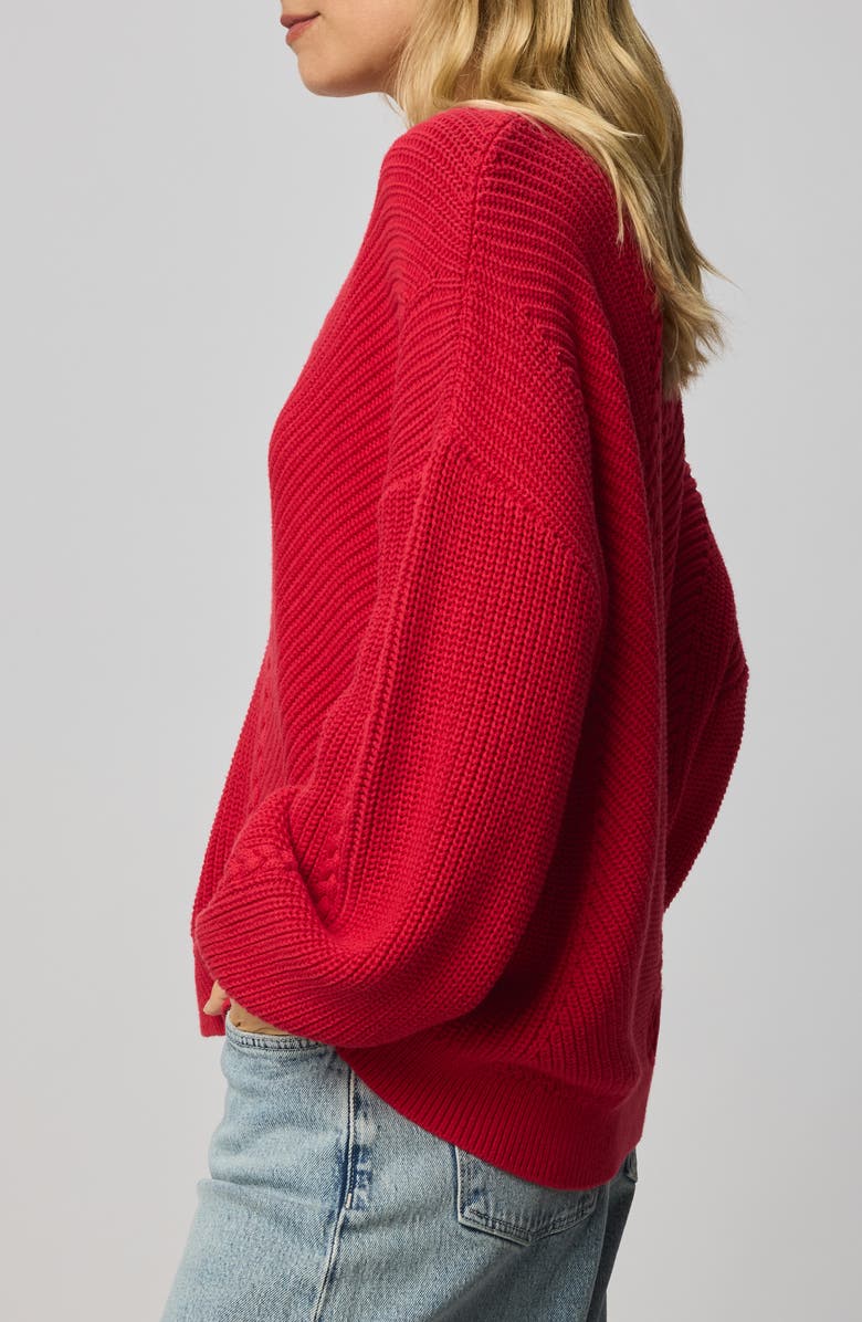 Splendid Vienna Cotton Sweater, Alternate, color, Rouge Red
