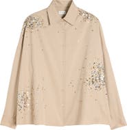 Dries Van Noten Firework Embroidered Cotton Poplin Button-Up Shirt