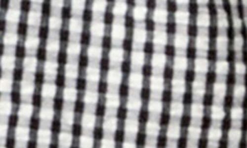 English Factory Gingham Strapless Peplum Top
