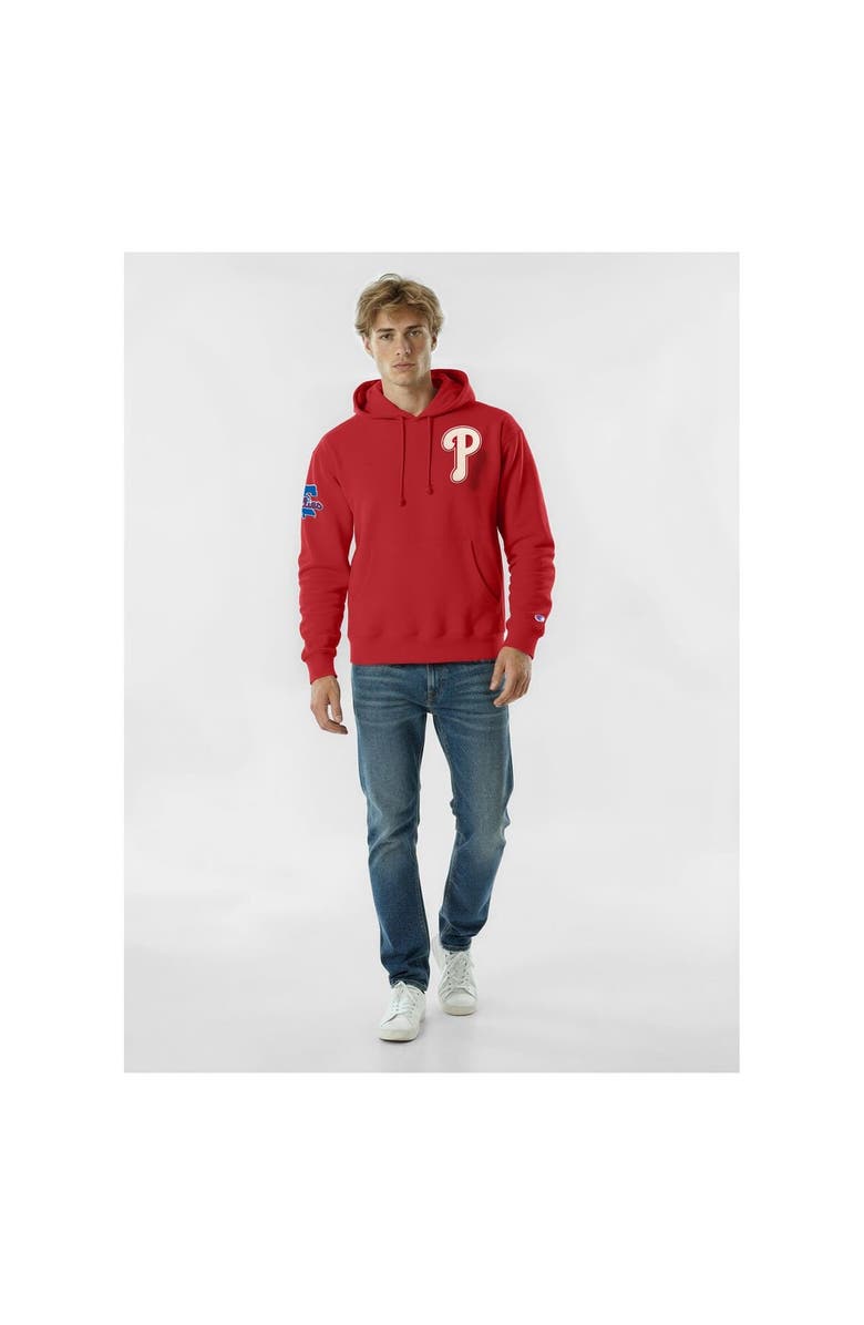 Champion Men's Champion Red Philadelphia Phillies Reverse Weave Chenille Hoodie, Main, color, Red