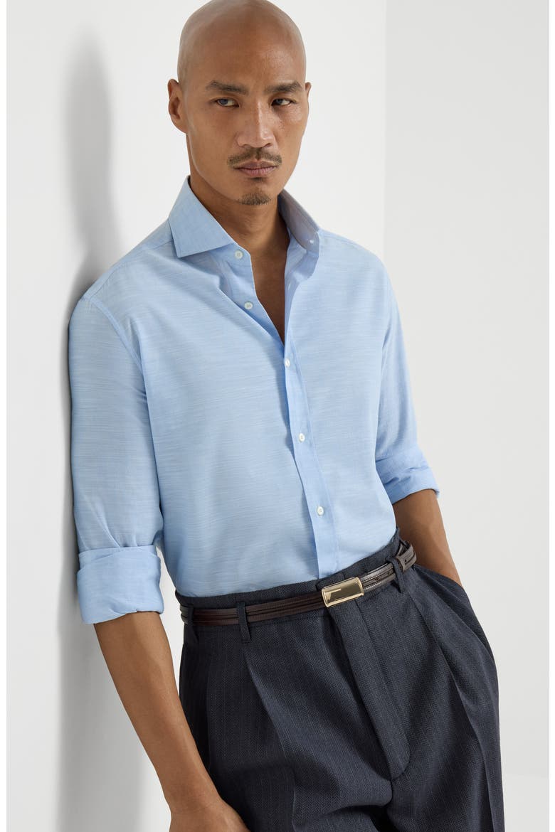 Oxford shirt, Alternate, color, Azure