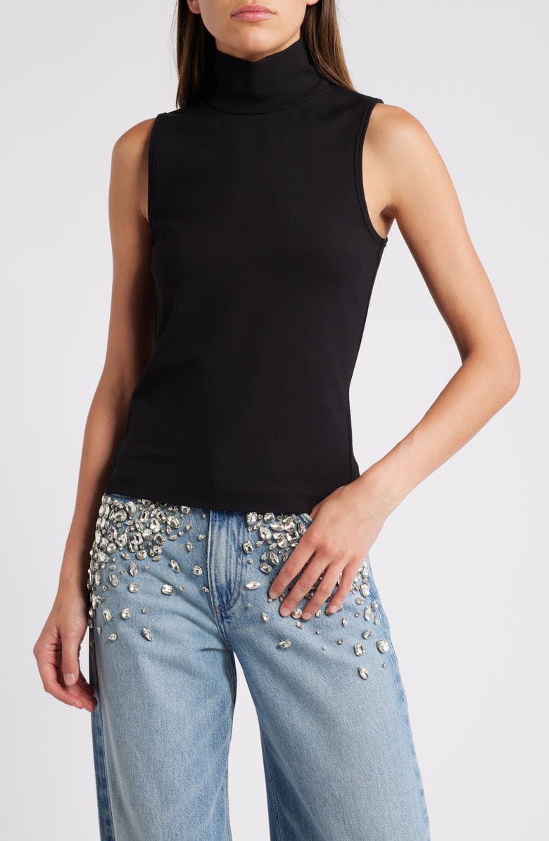 rag
bone Irina Sleeveless Ponte Turtleneck Top, Main, color,