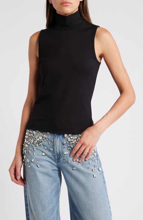 rag & bone Irina Sleeveless Ponte Turtleneck Top