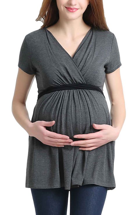 Maternity Nursing Colorblock Tunic Top