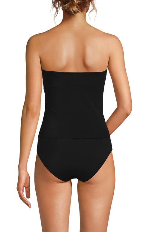 Shop Lands' End Slender Bandeau U-wire Tankini Swimsuit Top In Black