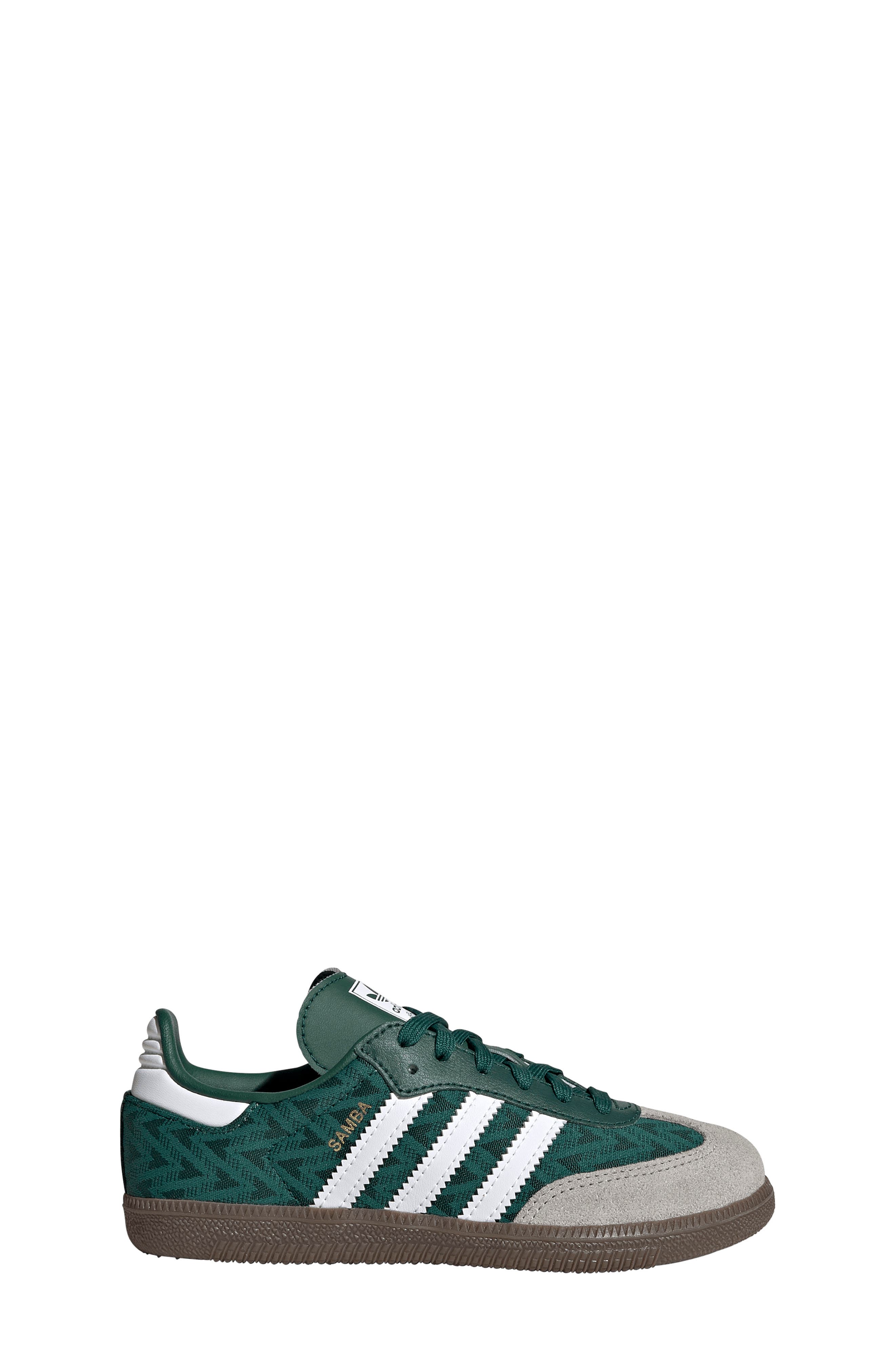 adidas Kids' Samba OG Sneaker, Alternate, color, Green/ White/ Gum