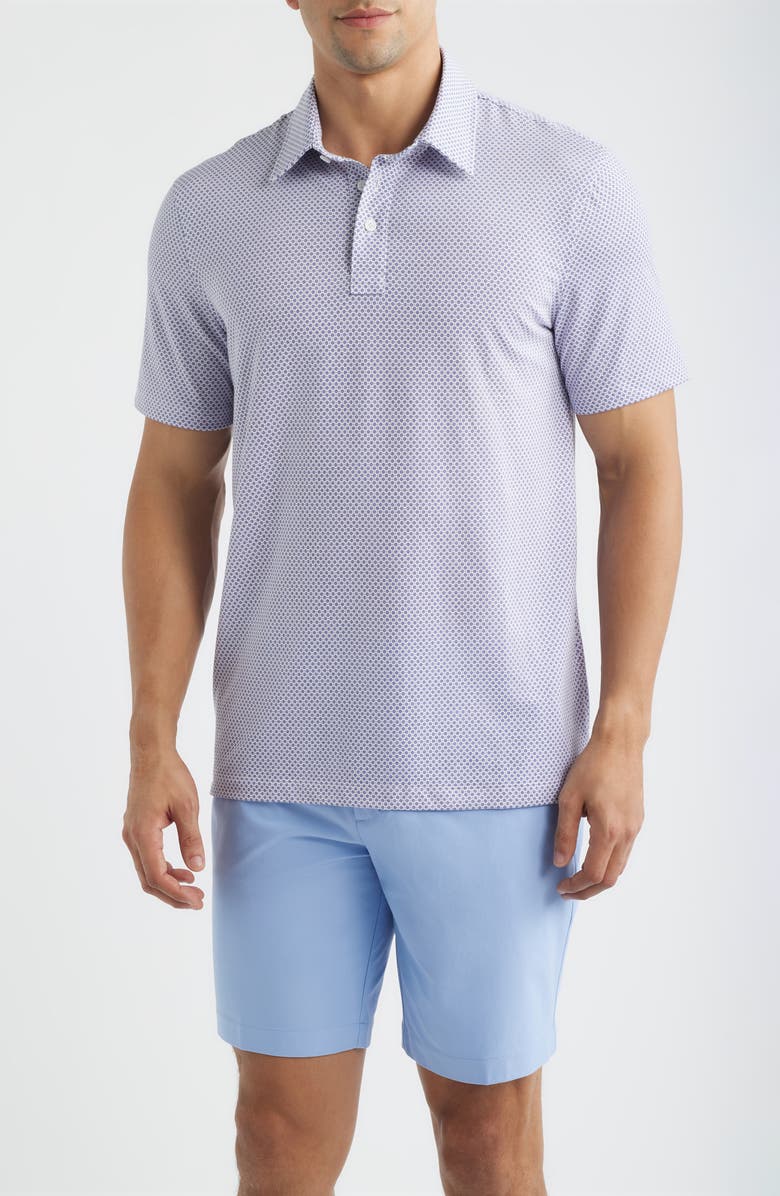 G/FORE All Play Mosaic Print Performance Golf Polo, Main, color, Blush