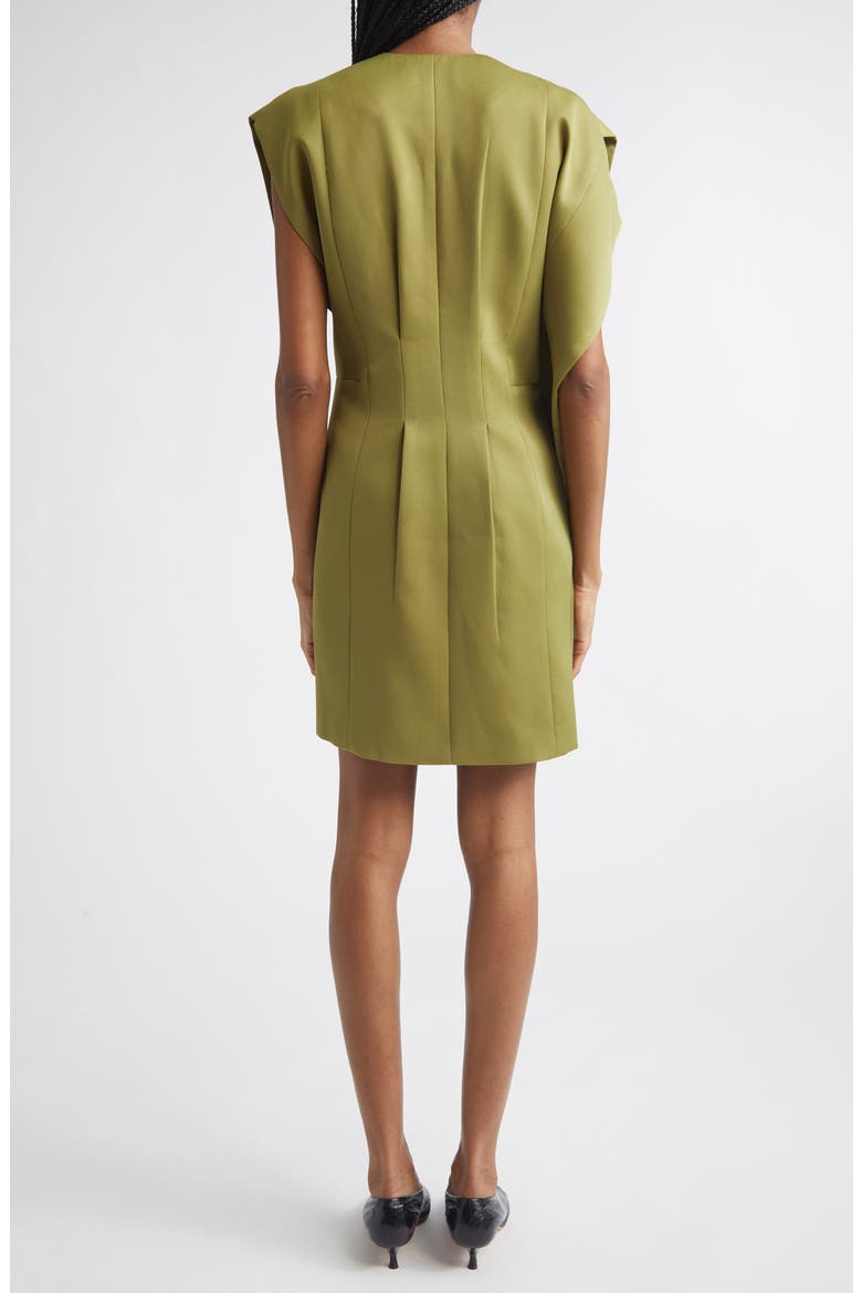 Tilia Asymmetric Sleeve Dress, Alternate, color, OLIVE GREEN