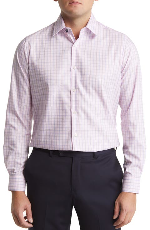 Tailored Fit Check Dress Shirt