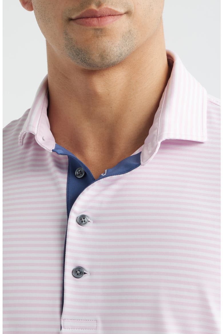 Quogue Stripe Performance Golf Polo, Alternate, color, SUNRISE/ ARCTIC