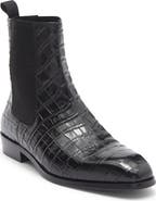 Maison Forte Enzo Croc Embossed Chelsea Boot