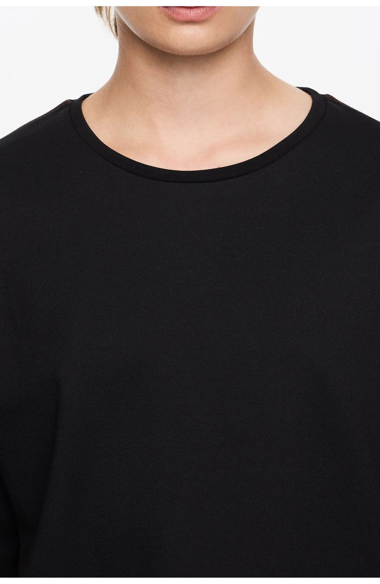 Bimba y Lola Ponte Di Roma T-Shirt With Stitching, Alternate, color, Black