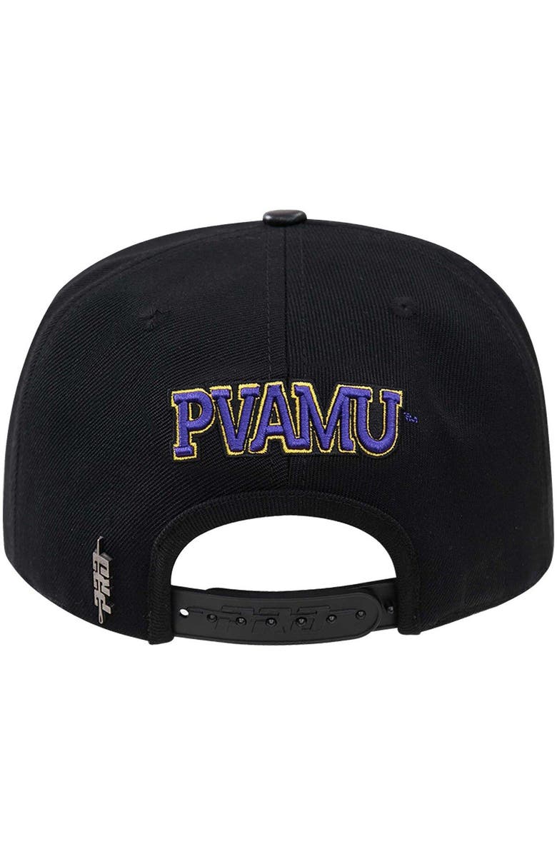 PRO STANDARD Men's Pro Standard Black Prairie View A&M Panthers Arch Over Logo Evergreen Snapback Hat, Alternate, color, 
