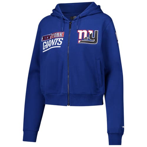 Pro Standard Royal New York Giants Split Logo Full-zip Hoodie