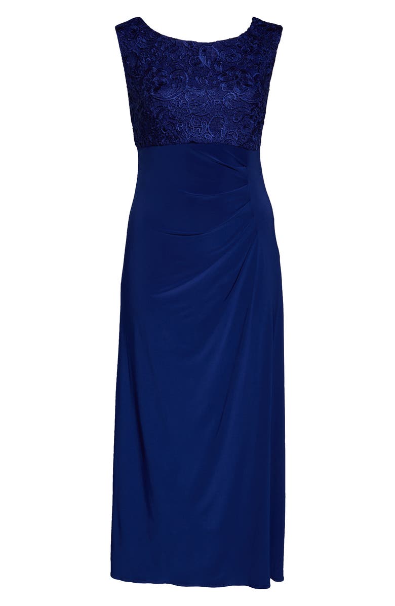 Alex Evenings Cowl Back Gown, Alternate, color, 