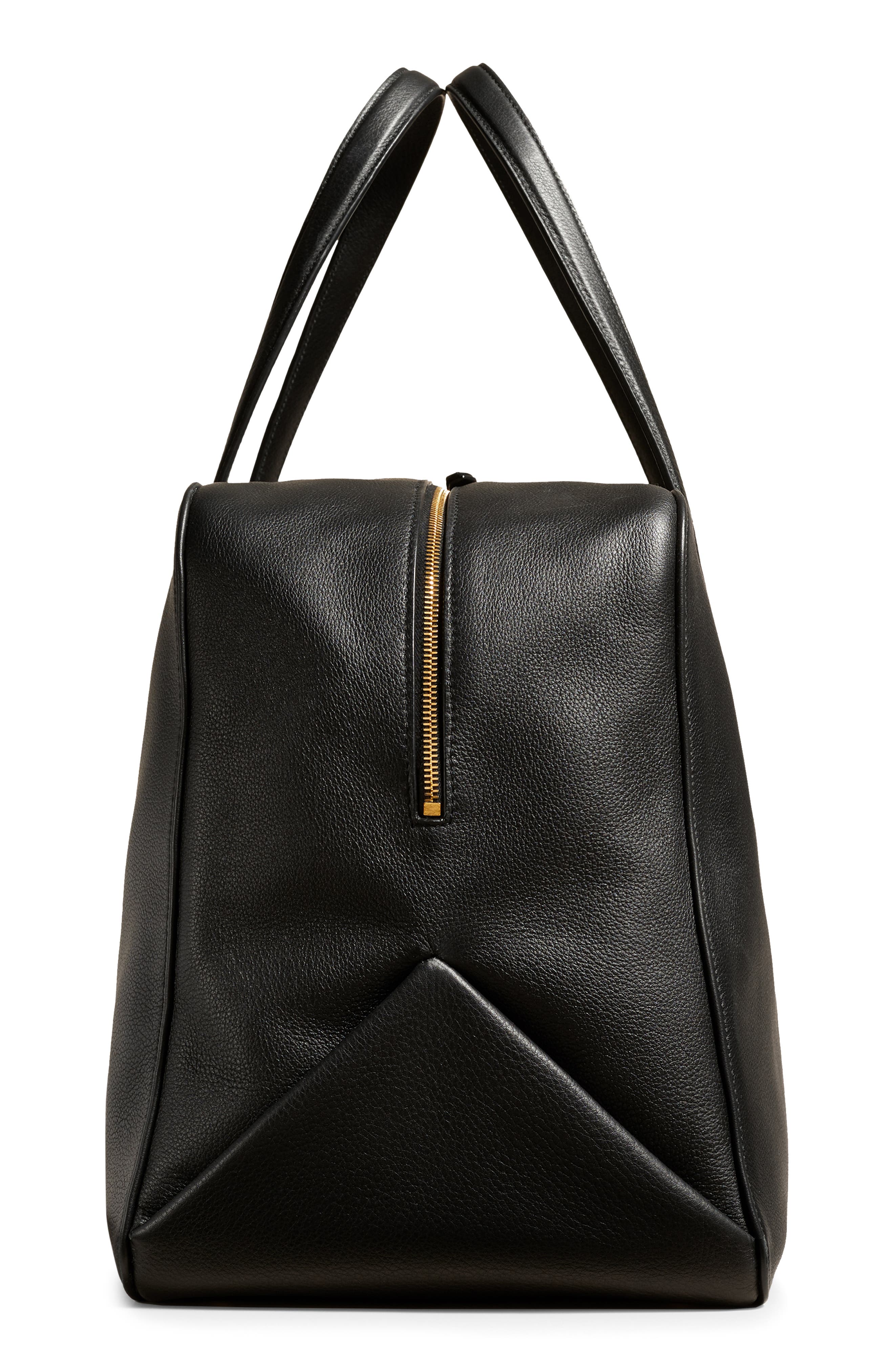 Khaite Large Maeve Leather Weekend Bag, Alternate, color, 