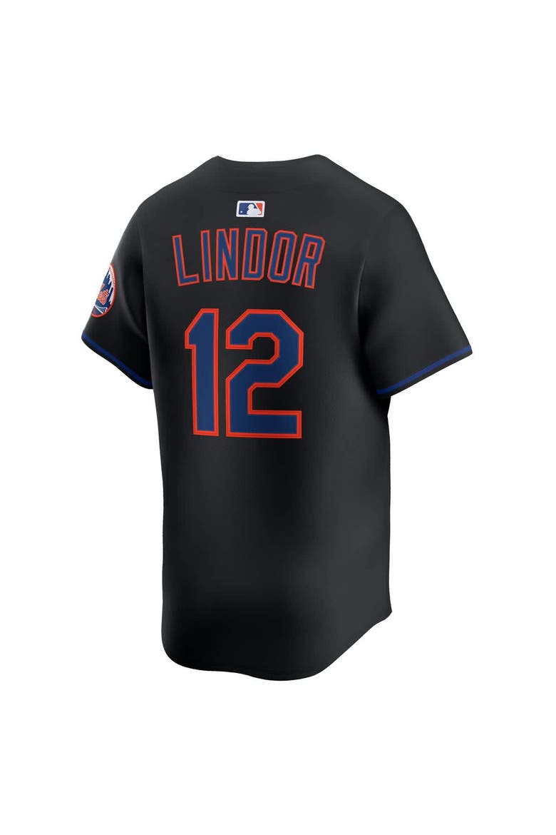 Men's Nike Francisco Lindor Black New York Mets Alternate Limited Jersey, Alternate, color, Black
