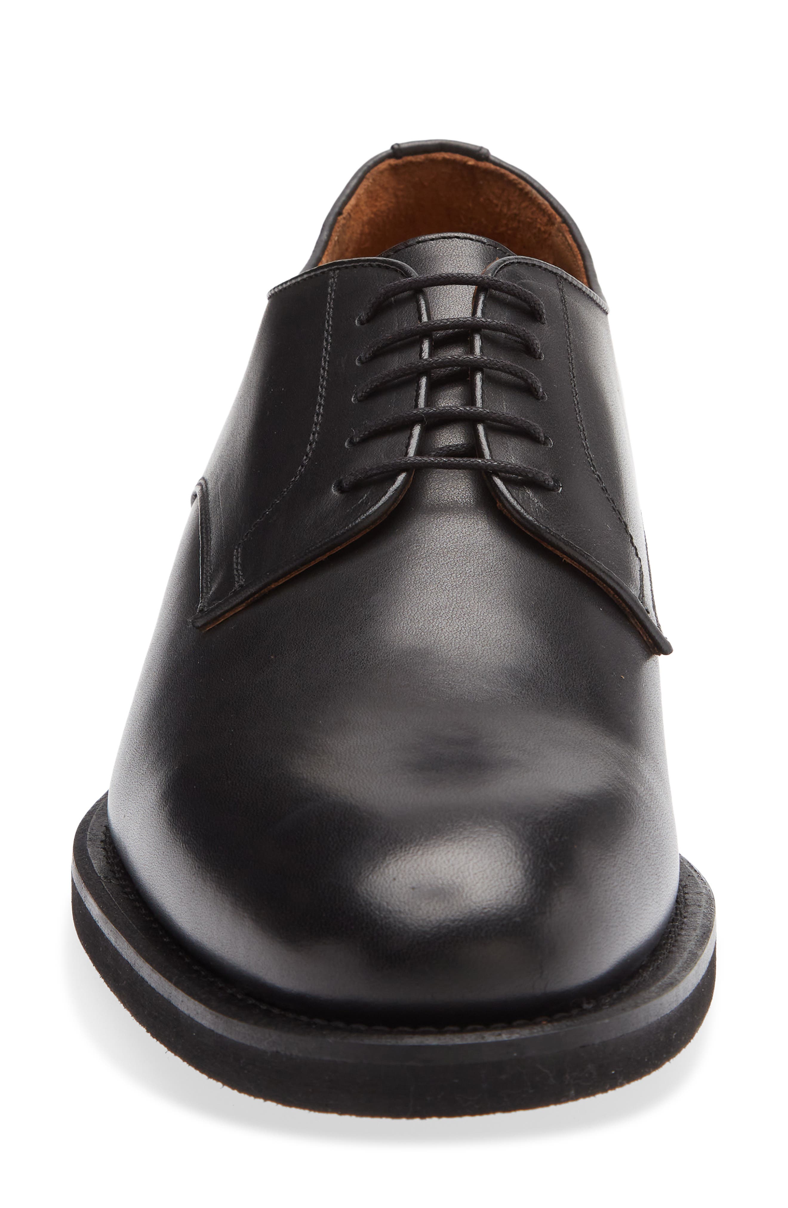 Italian Collection Collodi Plain Toe Blucher Derby, Alternate, color, BLACK SMOOTH LEATHER