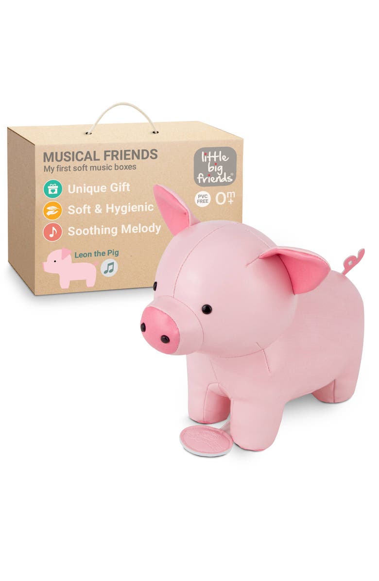 Little Big Friends Musical Animals - Pig, Plush Baby Music Box, Nursery Toy, Alternate, color, Pink