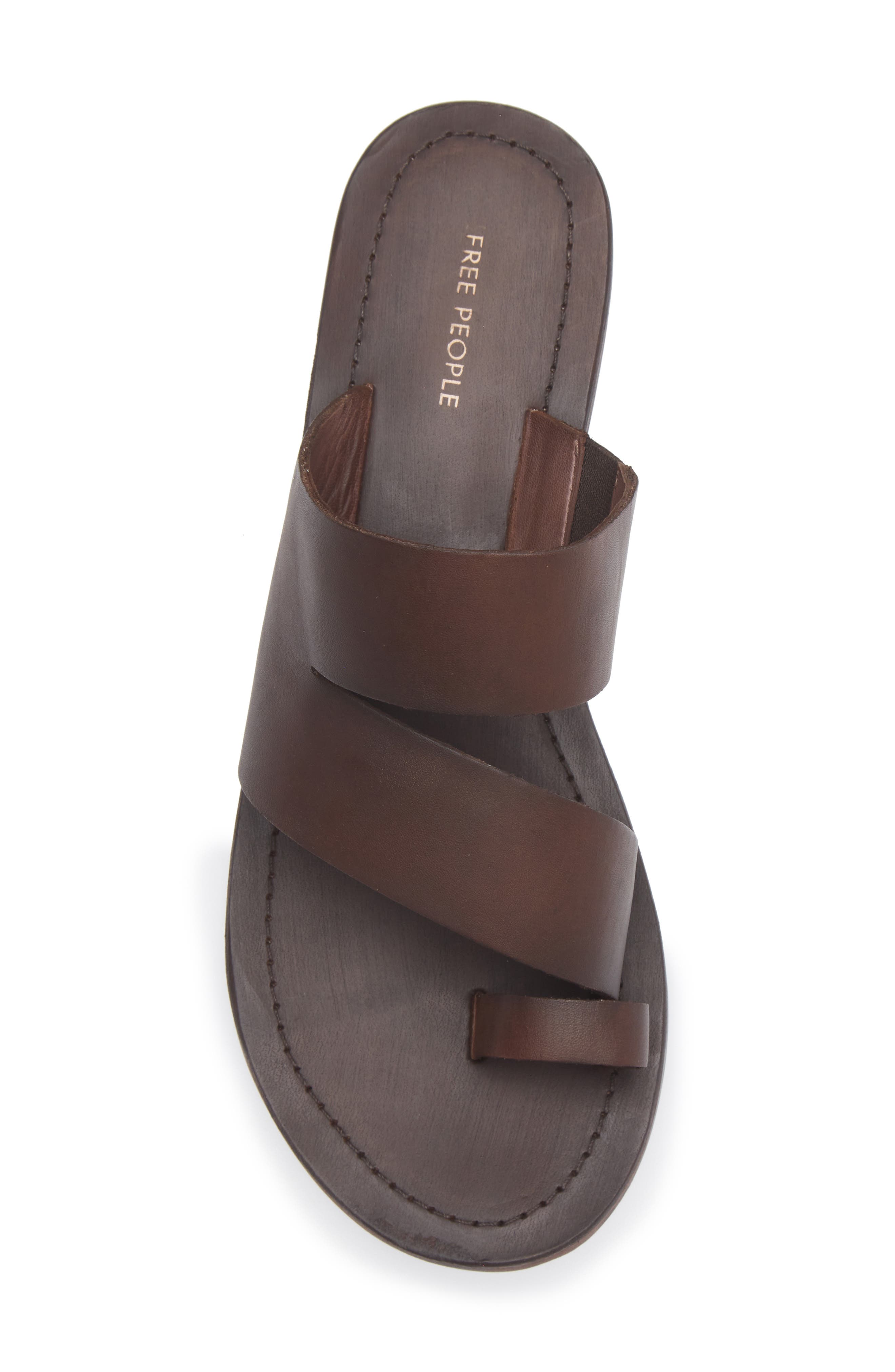 Abilene Toe Loop Sandal, Alternate, color, OAK LEATHER