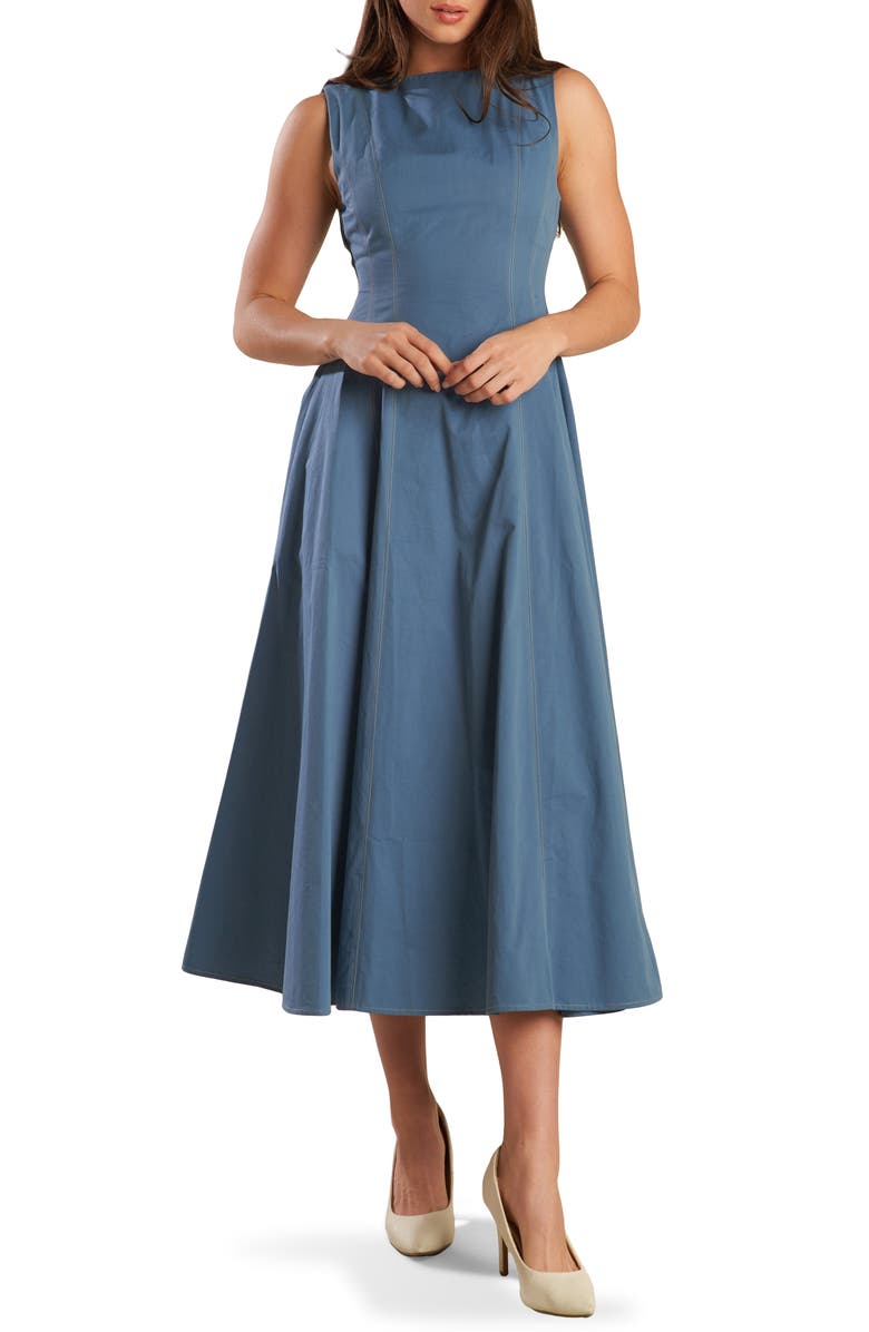 FREEMARKET Sleeveless Cotton Midi Dress, Main, color, 