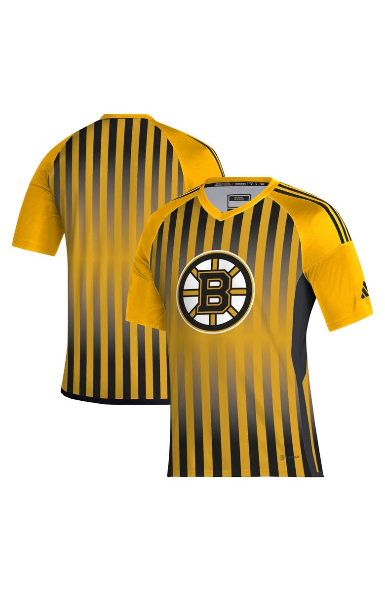 adidas Men's adidas Gold Boston Bruins AEROREADY Raglan Soccer Top, Alternate, color, 