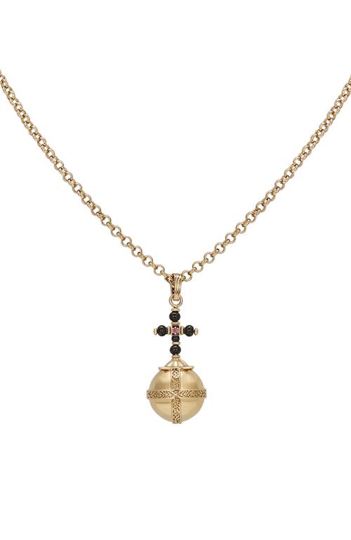 Rc Retro Chic Globus Cruciger Necklace In Gold