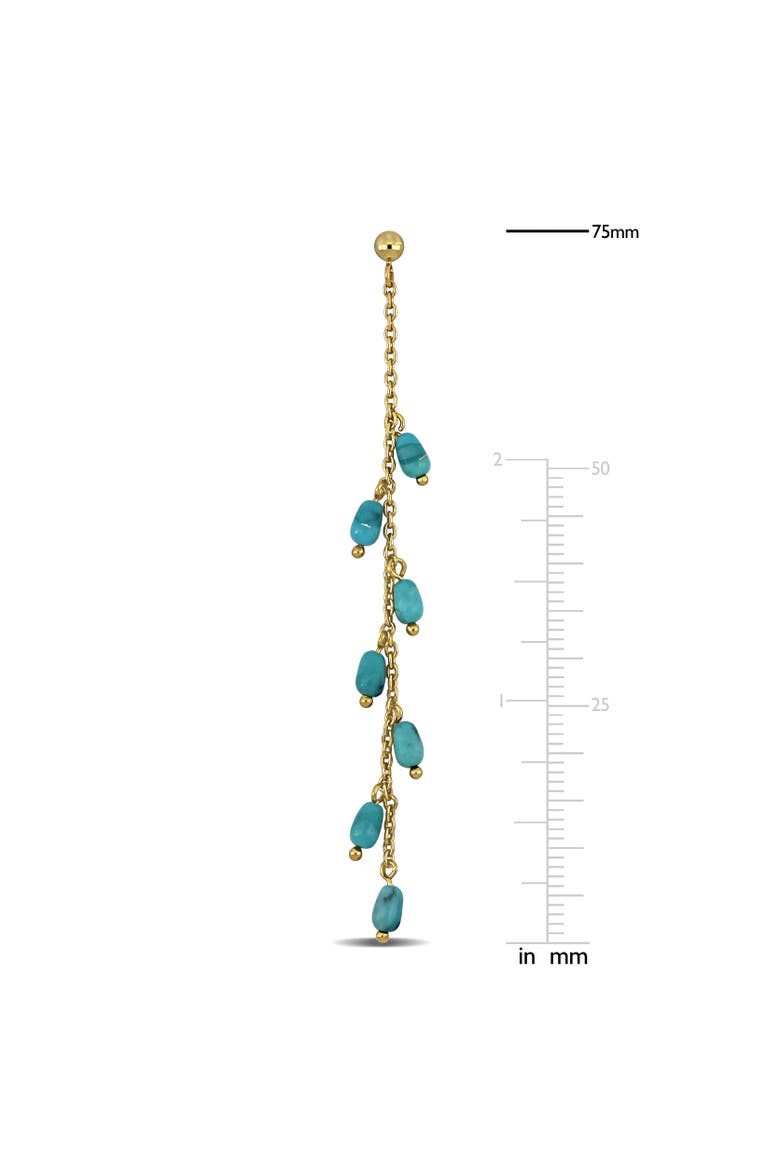 Composite Turquoise Chain Drop Earrings, Alternate, color, Turquoise