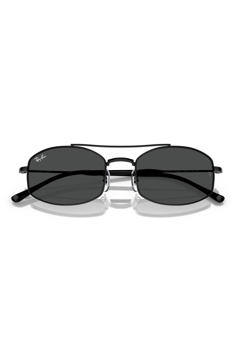 Ray-Ban 54mm Oval Sunglasses, Alternate, color, Black