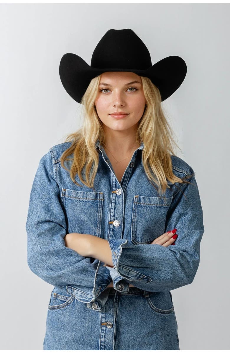 Manela The Boss Premier Cowboy Hat, Alternate, color, Black