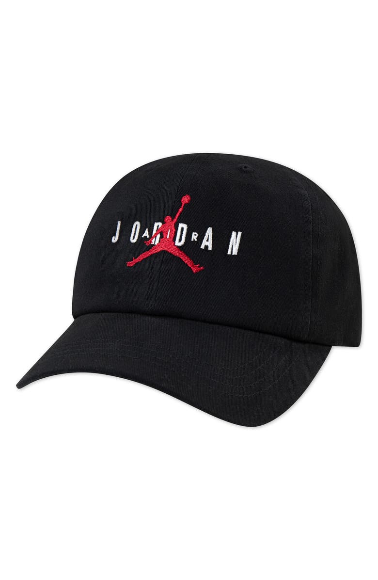 Jordan Curve Brim Adjustable Baseball Cap, Main, color, Black