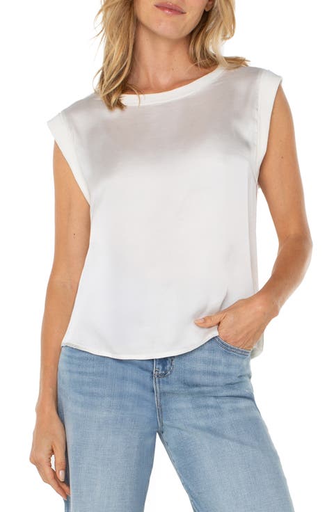 売れ筋商品|||カスパー カットソー トップス レディース Petite Dot-Print Crewneck Ruffle-Sleeve Top, Created for Macy's White/blac Petite Tops | Nordstrom