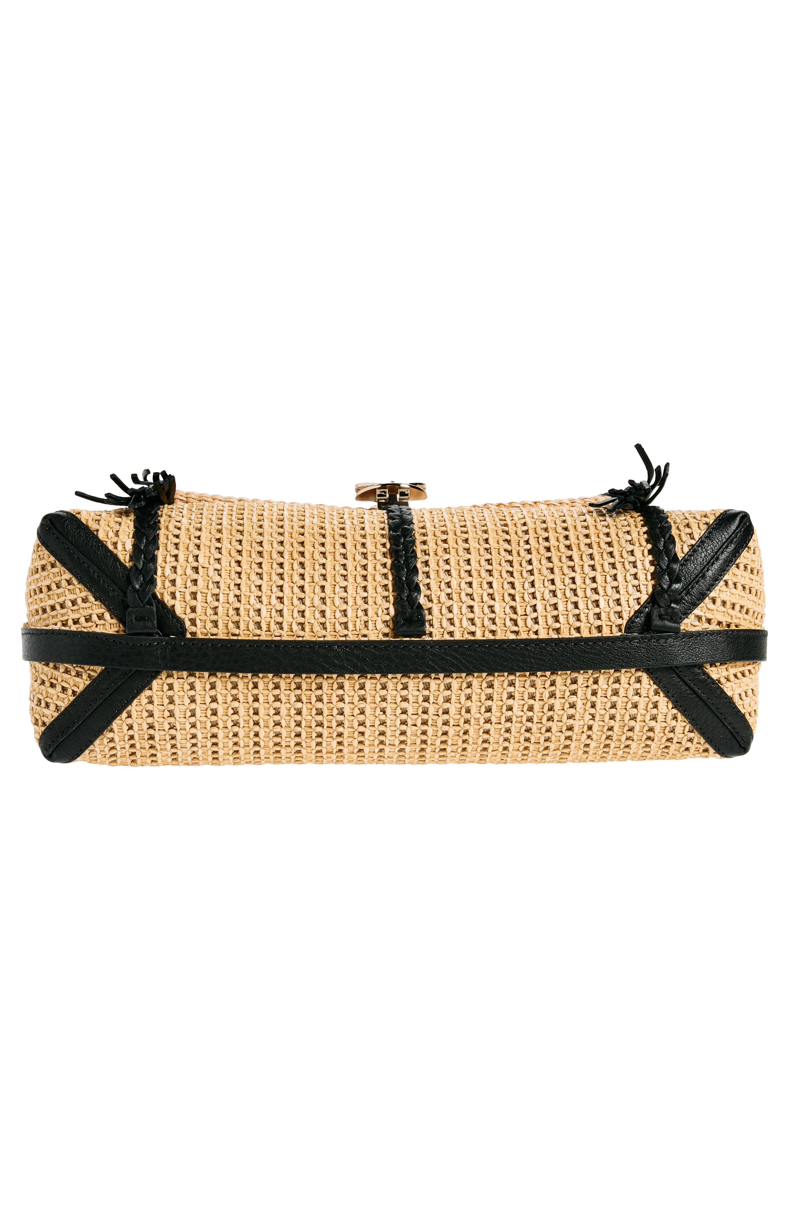 Chloé Medium Penelope Raffia & Leather Shoulder Bag, Alternate, color, 