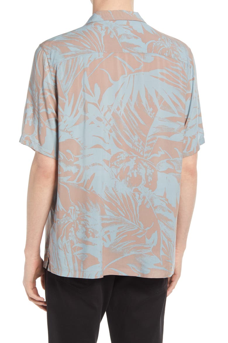 Lanai Floral Relaxed Fit Short Sleeve Button-Up Camp Shirt, Alternate, color, PINK