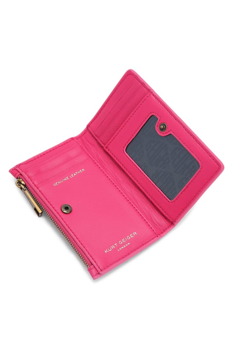 Kensington Quilted Leather Bifold Wallet, Alternate, color, OPEN PINK